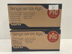 2 X BOXES WITH SYRINGE WITHOUT NEEDLEAPIC SOLUTION 50 ML - LOCATION 18A.