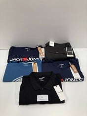 5 X JACK & JONES GARMENTS INCLUDING BLACK TROUSERS SIZE 38 - LOCATION 21A.