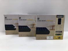 3 X INTEX DURA-BEAM INFLATABLE MATTRESSES STAMDARD-LOCATION 25B.