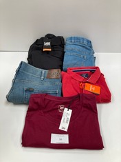 5 X VARIOUS MAKES AND MODELS INCLUDING RED SUPERDRY POLO SHIRT SIZE M - LOCATION 29A.