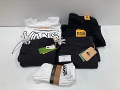 5 X VARIOUS BRANDS INCLUDING CARHARTT TROUSERS BLACK SIZE 34 - LOCATION 29A.