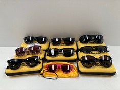 9 X POLAROID SUNGLASSES VARIOUS MODELS AND SIZES INCLUDING MODEL PLD1016/S/NEW - LOCATION 6B.