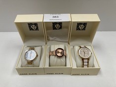 3 X ANNE KLEIN WATCHES VARIOUS MODELS INCLUDING MODEL AK/1412 - LOCATION 2B.