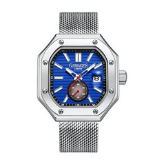 GAMAGES OF LONDON LIMITED EDITION HAND-ASSEMBLED STEEL OCTAVE AUTOMATIC WATCH - SKU GA1761