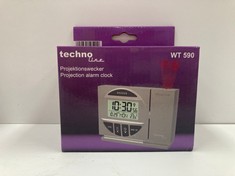 6 X TECHNOLINE ALARM CLOCK PROJECTION, 123 X 36 X 91 MM, SILVER - LOCATION 35B.