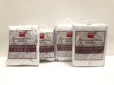 4 X MATTRESS PROTECTOR VARIOUS SIZES INCLUDING SIZE 159X196-LOCATION 52B.