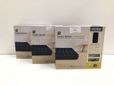 3 X INTEX DURA-BEAM STANDARD INFLATABLE MATTRESSES-LOCATION 44B.