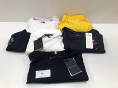 6 X TOMMY HILFIGER VARIOUS MODELS INCLUDING WHITE POLO SHIRT SIZE M-LOCATION 36B.