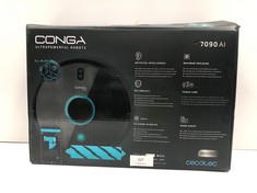 CECOTEC ROBOT HOOVER AND FLOOR CLEANER CONGA 7090 IA. ARTIFICIAL INTELLIGENCE AND LASER, 4 IN 1, 10000 PA, CYCLONIC TECHNOLOGY, APP, RECOGNISES OBJECTS, ROOMS, FLOORS AND PETS, ROOMPLAN 3.0-LOCATION