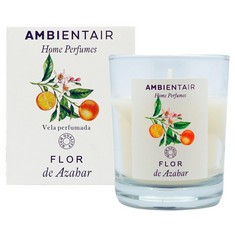 22 X AMBIENTAIR HOME PERFUME. ORANGE BLOSSOM SCENTED CANDLE, ORANGE BLOSSOM AIR FRESHENER, HOME SCENTED CANDLE, AROMATHERAPY, INDOOR CANDLE IN GLASS VASE. DURATION 30 HOURS (VV001AZAP) (DIFFERENT PAC