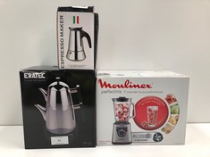 3 X MISCELLANEOUS HOUSEHOLD ITEMS INCLUDING MOULINEX BLENDER -LOCATION 50A.