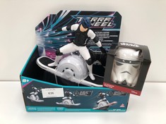 2 X TERRA WHEEL TOY AND STAR WARS CHARACTER PIGGY BANK - LOCATION 42C.