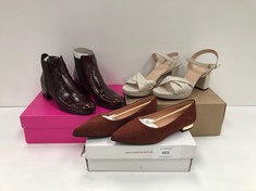 3 X WOMEN'S SHOES VARIOUS MODELS INCLUDING MASCARO BOOTS SIZE 38 - LOCATION 26C.