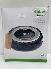 IROBOT ROOMBA E5, ROBOT HOOVER FOR PET HAIR WITH HIGH SUCTION POWER 1 AND ANTI-TANGLE RUBBER BRUSHES, WIFI CONNECTION, PROGRAMMABLE BY APP AND COMPATIBLE WITH ALEXA, BLUE COLOUR (ERROR CODE)- LOCA