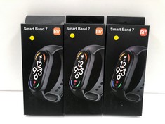 3 X SMARTBAND M7 WITH UP TO 30 TRAINING MODES, WATERPROOF UP TO 50 M, RELIABLE SLEEP INFORMATION, MAGNETIC CHARGING, CLEAR AND SHARP 0.9" FULL AMOLED DISPLAY