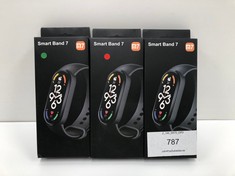 3 X M7 SMARTBAND WITH UP TO 30 TRAINING MODES, WATERPROOF UP TO 50 M, RELIABLE SLEEP INFORMATION, MAGNETIC CHARGING, CLEAR AND SHARP 0.9" FULL AMOLED DISPLAY