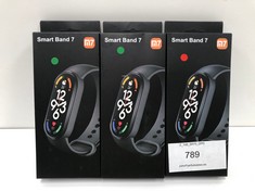 3 X M7 SMARTBAND WITH UP TO 30 TRAINING MODES, WATERPROOF UP TO 50 M, RELIABLE SLEEP INFORMATION, MAGNETIC CHARGING, CLEAR AND SHARP 0.9" FULL AMOLED DISPLAY