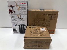 4 X KITCHEN ITEMS INCLUDING DOUBLE WALL ELECTRIC KETTLE-LOCATION 34A.