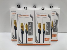 5 X USB A TO LIGHTNING/TYPE-C S TO LIGHYNING/TYPE-C FLAT CABLES