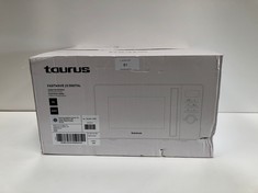 TAURUS FASTWAVE 23L DIGITAL MICROWAVE - ECO MODE, 800W, GRILL 1000W, DEFROST, MULTICOOK, QUICKSTART, PROGRAMMABLE, AUTO-CLEAN, 498X370X292 MM, STAINLESS STEEL - LOCATION 30A.