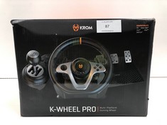 KROM RACING WHEEL AND PEDALS-LOCATION 22A.