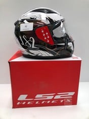 LS2, FULL FACE MOTORBIKE HELMET RAPID BOHO WHITE BLACK PINK, S-LOCATION 18A.