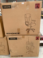 2 X MARVA SONGMICS OFFICE CHAIRS INCLUDING MODEL OBG56L (MAY BE BROKEN OR INCOMPLETE).