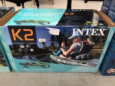 INTEX 68306 - CHALLENGER K2 INFLATABLE KAYAK & 2 PADDLES - 351 X 76 X 38 CM(BROKEN).