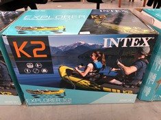 INTEX ADULT INFLATABLE KAYAK EXPLORER K2 FOR 2 PERSONS (BROKEN).