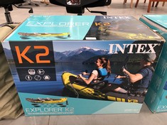 INTEX ADULT INFLATABLE KAYAK EXPLORER K2 FOR 2 PERSONS (BROKEN).