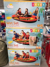 3 X INTEX INFLATABLES INCLUDING WET SET COLLECTION.