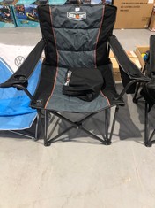 CAMPING CHAIR OVERMONT BLACK AND GREY (BROKEN).