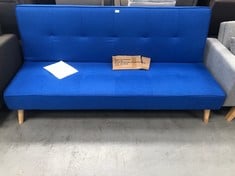 3 SEATER SOFA BED MODEL UNAI DARK BLUE (BACK ZIP BROKEN).