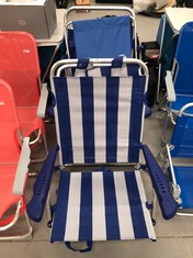 2 X CREVICOSTA FOLDING CHAIRS INCLUDING 1 WITH SUNSHADE (INCOMPLETE).