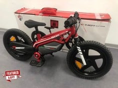 DUCATI E-MOTOKIDS ELECTRIC BIKE 16KM/H FOR CHILDREN.