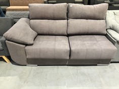 3 SEATER EXTENDABLE SOFA, GREY COLOUR (INCOMPLETE AND BROKEN).