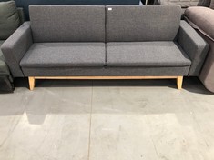 3 SEATER SOFA BED DARK GREY COLOUR.