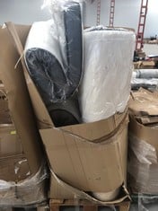 VARIETY OF BEDDING ITEMS INCLUDING 80X180 MATTRESS (MAY BE BROKEN OR DIRTY).