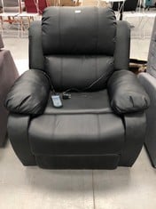 RECLINING MASSAGE CHAIR BLACK COLOUR (BROKEN).