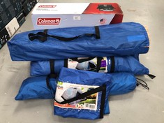 4 X CAMPING ITEMS INCLUDING COLEMAN UNLEADED TWO BURNER STOVE.