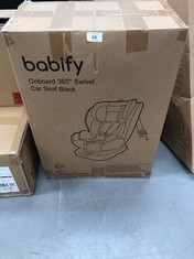 BABIFY ONBOARD 360° SWIVEL CAR SEAT BLACK.