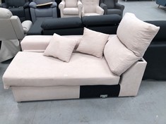 CREAM CHAISE LONGUE SOFA (INCOMPLETE).