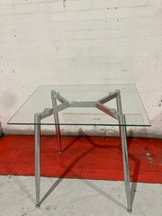 2 PERSON GLASS TOP TABLE