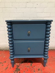 JOHN LEWIS BOBBIN BEDSIDE TABLE BLUE (003336440) RRP £250