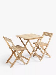 JOHN LEWIS ANYDAY WOOD 2 SEAT BISTRO SET 2 PARTS RRP £149 (0033083003)