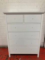 JOHN LEWIS ANYDAY WILTON 6 DRAWER CHEST WHITE (003320555) RRP £349