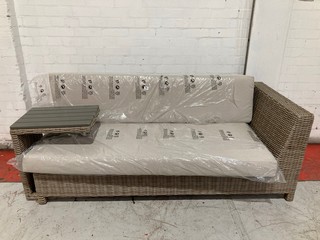 JOHN LEWIS GARDEN SOFA AND SMALL SIDE TABLE RRP £800