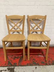 JOHN LEWIS 2 X CLAYTON DINING CHAIRS(003322476) RRP £189