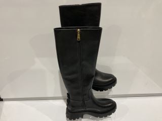 COACH JULIETTA LEATHER KNEEHIGH SIZE 4 BLACK BOOTS RRP £210