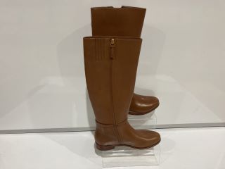 RALPH LAUREN BRIDGETTE SIZE 7 TALL TAN BOOTS RRP £269